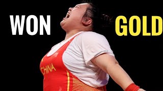 Li Wenwen wins 81kg gold with a commanding 309kg total liftolympic weightlifting china [upl. by Hessney]