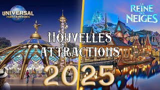 LES NOUVELLES ATTRACTIONS DES PARCS EN 2025 Disneyland Paris Astérix [upl. by Terraj358]