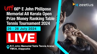 Day 2  Table 1  All Kerala Open Prize Money Ranking Table Tennis Tournament 2024 [upl. by Ahsurej229]