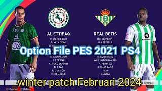 PS4 Option File PES 2021 V2 February 2024 no double team for PS4 Original [upl. by Oigufer]