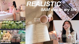 A DAY IN MY LIFE 🎀 welcoming fall🍂 restocking groceries productice amp cozy morning 🕯🧺￼💌 [upl. by Dart]