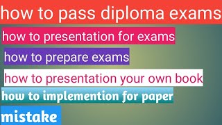 How to pass diploma exams l tips and tricks l diploma tips tricks diplomapassexams howtopass [upl. by Sadonia68]