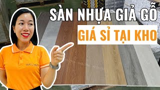 Sàn nhựa giả gỗ hèm khóa SPC giá sỉ tại kho  Review chi tiết màu sắc sàn nhựa hèm khóa Haroma [upl. by Perri544]