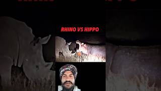 Hippo vs Rhino Angry Fight hippo rhino angry fight animals music shorts Rendigoodboys [upl. by Domela520]