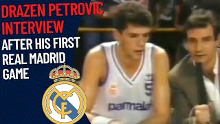 Drazen Petrovic Interview after his FIRST REAL MADRID GAME [upl. by Anaoy316]