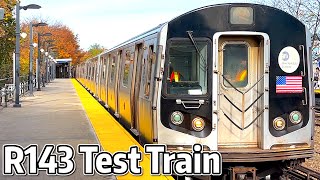 ⁴ᴷ⁶⁰ R143 Brake Test Train at AqueductNorth Conduit Av on the A Line [upl. by Terra6]