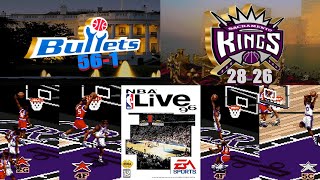 Road Trip to SacTown  Washington Bullets vs Sacramento Kings  Gm 54  NBA Live 96  nbalive96 [upl. by Cyndie]