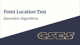 E01  Points Location Test  Geometric Algorithms  CodeNCode [upl. by Rudolph236]