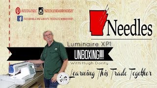 Brand NEW machine  Unboxing the Brother Luminaire XP1  Needles Embroidery [upl. by Thgirw]