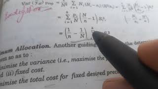 Allocation of sample size n in stratified random sampling [upl. by Enneirb307]