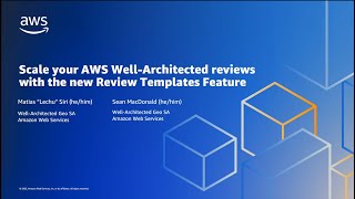 Scale your AWS WellArchitected Reviews with the new Review Templates Feature  Amazon Web Services [upl. by Levy]