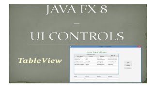 JavaFX 8 Tutorial  TableView  19 [upl. by Inanak]