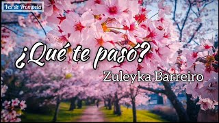 ¿Qué te pasó–Zuleyka Barreiro Letra [upl. by Aihc]