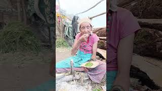 original lifestyle village life of Nepal  bread eating beautiful life nature short youtube video [upl. by Aenitsirhc]