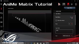 AniMe Matrix Tutorial  Zephyrus G14  ROG [upl. by Cristy]