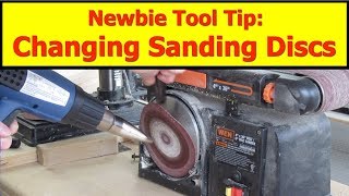 Newbie Tool Tip Replacing a Sanding Disc [upl. by Eluk]