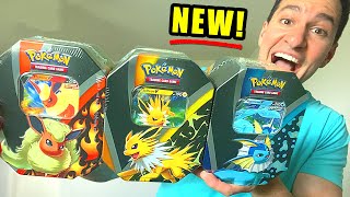 NEW EEVEELUTION TINS ARE HERE Pokemon Cards Opening [upl. by Eusoj]