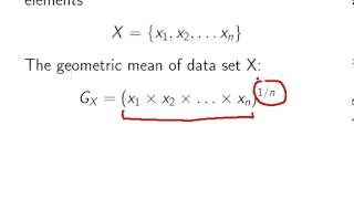 Introduction to Statistics  Geometric Mean [upl. by Neddra]