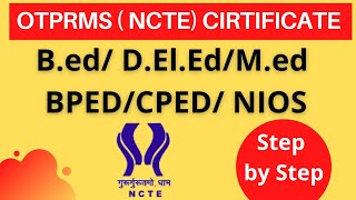 How to get NCTEOTPRMS Certificate [upl. by Nosirrag]