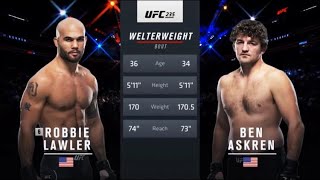 UFC 235 Askren vs Lawler Full Fight Highlights [upl. by Asselam]