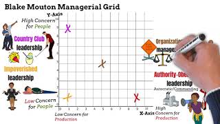 Blake and Moutons Managerial Grid Blake Mouton McCanse leadership grid [upl. by Anitniuq]