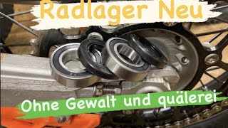 Radlager wechsel bei Enduro Motorrad KTM Husqvarna GasGas [upl. by Atlee]