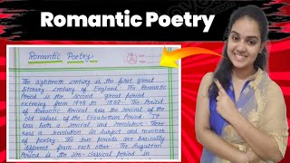 Romantic Poetry  Romantic poetry in English literature  Romantic poets and poetry  with notes [upl. by Serafine]