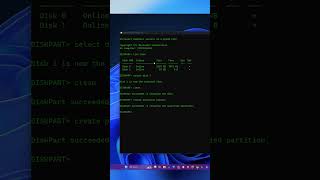 Format Hard Disk Completely Including All the Partition in Windows Using CMD shorts windows cmd [upl. by Nailimixam628]