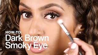 HOW TO Dark Brown Smoky Eye  MAC Cosmetics [upl. by Ameline]