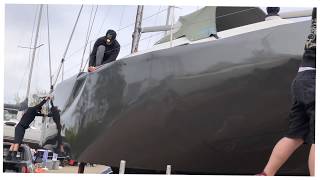 BOATWRAP  Wrapping a Hanse Sailyacht to Metallic Gloss Grey [upl. by Ijnek]