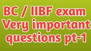 iibf exam questionsVery important questions for IIBF exam 2019 [upl. by Adnovoj740]