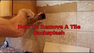 How To Remove A Tiled Backsplash [upl. by Wane355]