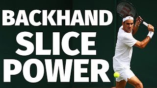 Tennis Backhand Slice  How To Get More Power [upl. by Nolrak705]