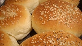 HamBurger buns Arabic Subtitles  Fatemahisokay وصفة خبز البرغر [upl. by Capello]