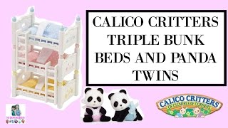 CALICO CRITTERS TRIPLE BABY BUNKBEDS AND PANDA TWINS  the shopkins queen [upl. by Nussbaum]