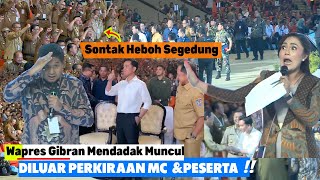 Mentri MC Brigita Terkejut W Gibran Mendadak Masuk mau Lihat Bupati Walko Peserta heboh beri Yel2 [upl. by Jacqueline]