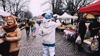 Szentendre Christmas Market near to Budapest 4k Walking tour love travel [upl. by Templeton]