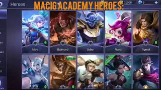 Mobile Legends  ListDaftar Magic Academy amp Euriditio Heroes [upl. by Buffum693]