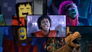 Michael Jackson Minecraft Sing Roblox and Shrek Thriller Comparison [upl. by Wolff729]