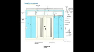 12x12 Lean To Storage Shed Plans Blueprints [upl. by Eng]