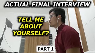 Actual Call Center FINAL INTERVIEW Question and Answer TELL ME ABOUT YOURSELF Part 1 2023 BPO HIRED [upl. by Aloeda]