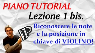 Lezione 1 BIS  Riconoscere e Suonare le Note in Chiave di Violino [upl. by Alema]