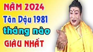 HƯỞNG LỘC THẦN TÀI tuổi Tân Dậu 1981 năm 2024 giàu sang trong 3 tháng này [upl. by Nirrat]