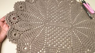 Amazing crochet oval doily tutorial  step by step guide for beginners [upl. by Audwin]