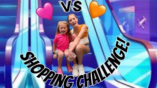 MALL SHOPPING CHALLENGE 🩷🧡 Pink Vs Orange shopping challenge mall colorchallenge [upl. by Aisad]