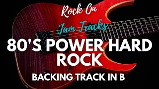 B Minor 80s Power Hard Rock Guitar Backing Track  Van Halen Satriani Style [upl. by Corette]