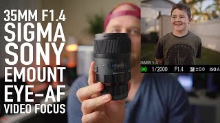 Sigma 35mm 14 ART EMount VS Sony 35mm 14  EyeAF  Video Focus Test  Image Quality [upl. by Oram]