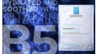 La RochePosay Cicaplast B5 Facial Sheet Mask Intense Hydration for Sensitive Skin  25g [upl. by Tongue]