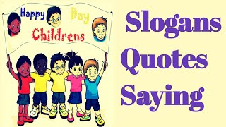 childrens day quotessayingslogans in english world childrens day childrens day special english [upl. by Enniroc820]