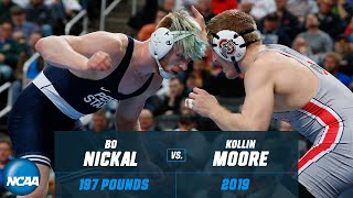 Bo Nickal vs Kollin Moore FULL 2019 NCAA championship match at 197 pounds [upl. by Orsay]